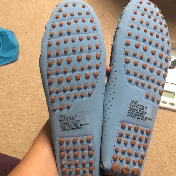 NEW Just Fab slip-on moccasin flats- BLUE SHOES - Picture 11 of 11